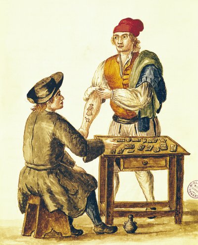 Venezianischer Tätowierer von Jan van Grevenbroeck